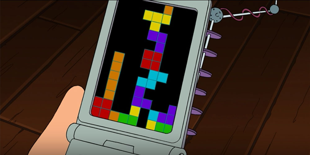 Chaotic game of Tetris in Game Over State